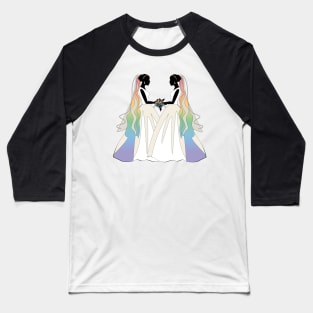 Lesbian Pride Ballgown Rainbow Brides Baseball T-Shirt